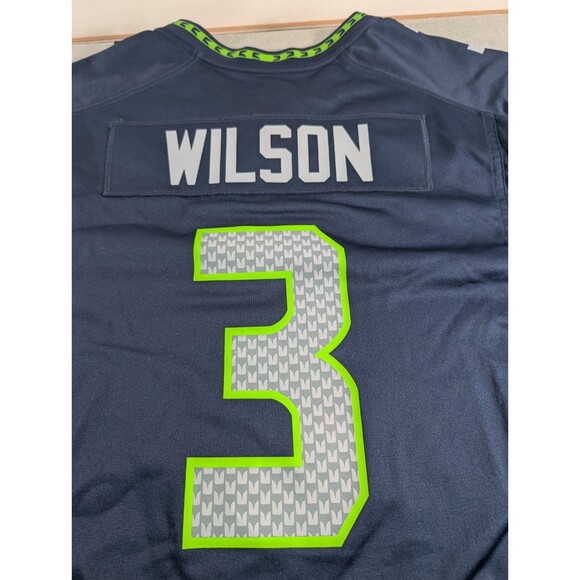 Nike Seattle Seahawks Jersey Russell Wilson #3 NFL Team Players On Field Men XL - Picture 9 of 9